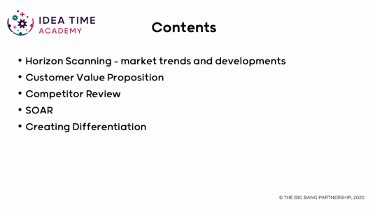 Contents of a Business Growth workshop for facilitators