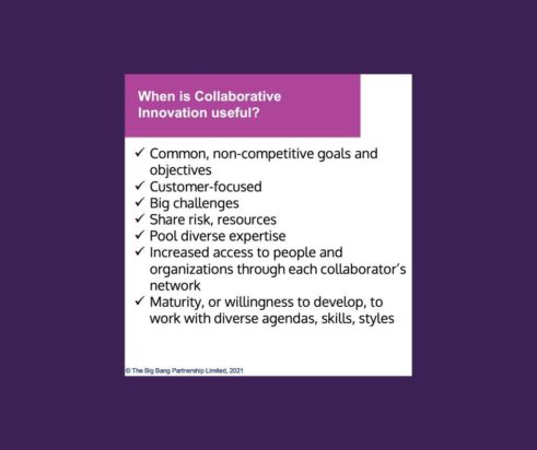 Collaborative Innovation - The Big Bang Partnership