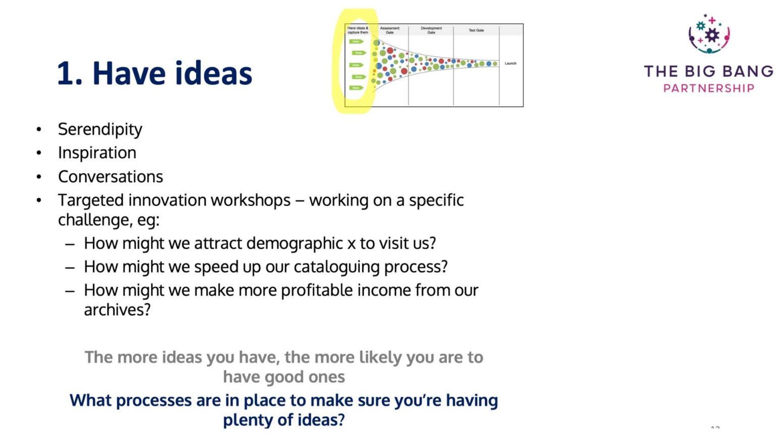 Innovation Process For Your Business - The Big Bang Partnership