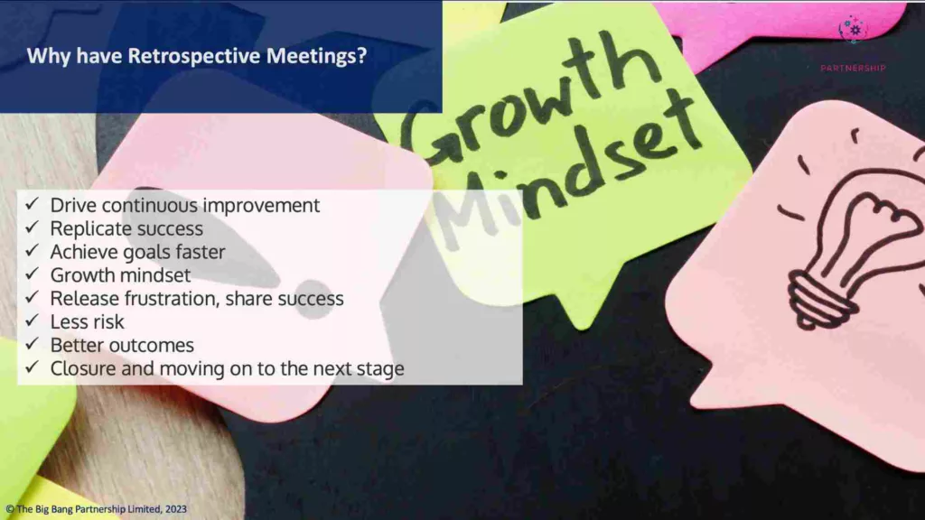 Retrospective meeting slide