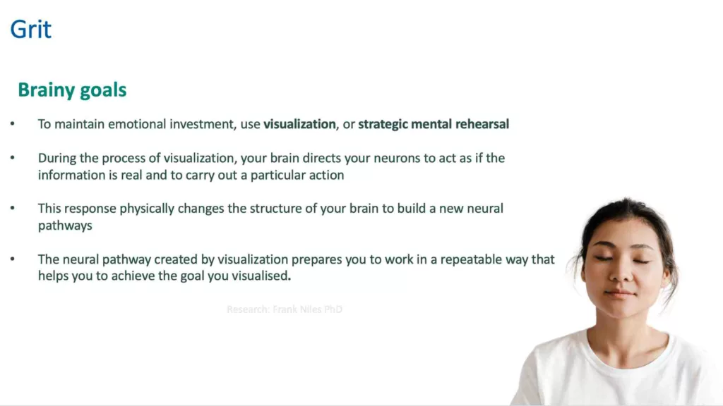 brainy goals visualization and growth mindset