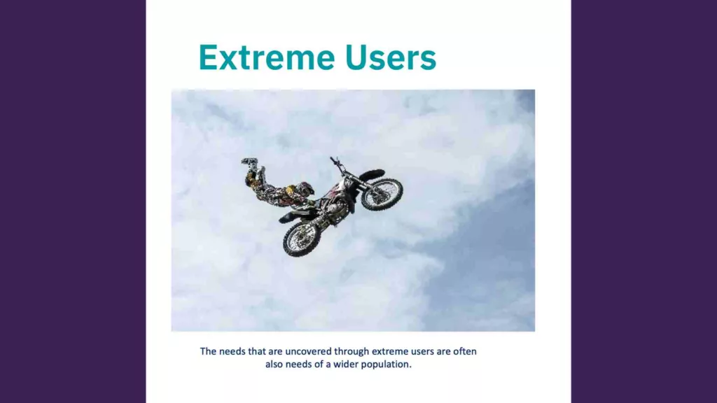 Extreme user example motorcyclist