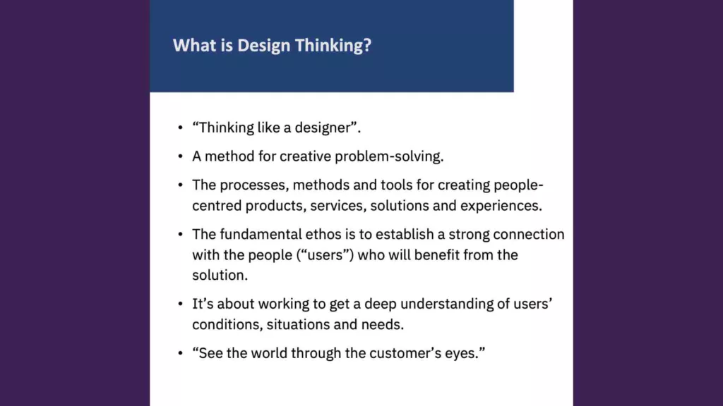 Text what is design thinking?