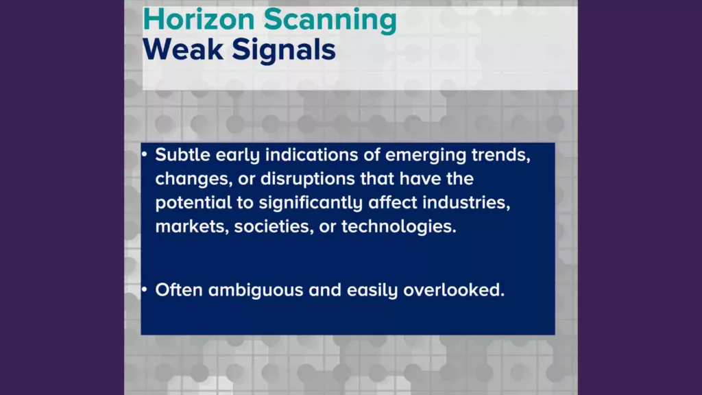 Definition of weak signals