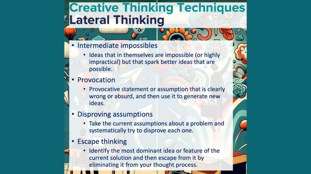 List of lateral thinking activities