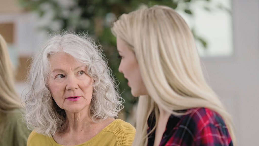 Two business women in discussions