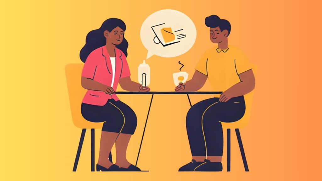 Illustration of two people negotiating